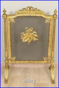 Pare-feu style Louis XVI bronze doré Napoléon III
