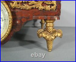 Pendule Formant Socle Style Louis XVI Bronze Et Marbre Charvet Horloger A Lyon