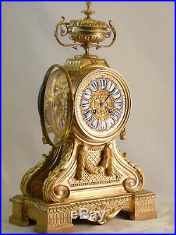 Pendule Style Louis XVI En Bronze Doré XIXe clock uhr reloj