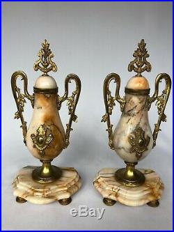 Pendule Style Louis XVI Mouvement Japy Freres Cassolettes En Bronze 19e C2397