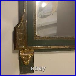 Petit Miroir Style Louis XVI En Bois Doré Avec Fleur De Lys