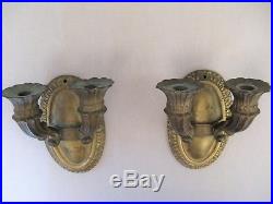 Petite paire d'appliques en bronze style Louis XVI époque fin XIX