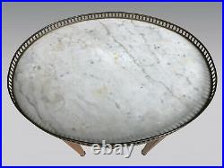 Petite table basse de chevet bouillotte style Louis XVI