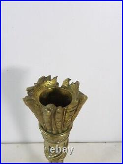 Pied de lampe bougeoir carquois bronze doré style Louis XVI Joli travail