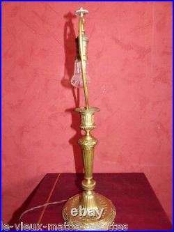 Pied de lampe en bronze style louis XVI H 50 diam 14 cm