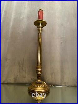Pique-cierge XIXe de style Louis XVI monté en lampe