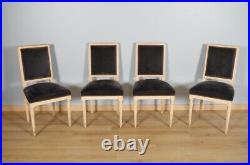 Quatre chaises peintes style Louis XVI