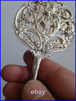 Rare pince asperges argent massif Minerve 1er titre style Louis XVI 63g