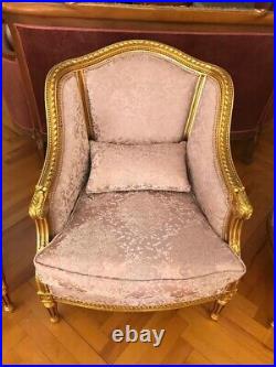 Salon complet style Louis XVI rose