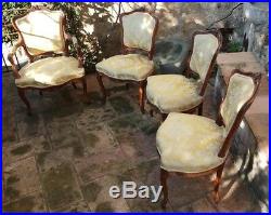 Salon style Louis XVI 1 canapé + 1 fauteuil +3 chaises