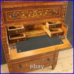 Semainier commode chiffonier meuble en bois incrusté style ancien Louis XVI