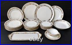 Service 24 Pieces Porcelaine Limoges Signe Raynaud Decor Dore Style Louis XVI