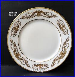 Service 24 Pieces Porcelaine Limoges Signe Raynaud Decor Dore Style Louis XVI