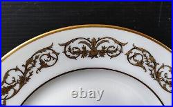 Service 24 Pieces Porcelaine Limoges Signe Raynaud Decor Dore Style Louis XVI