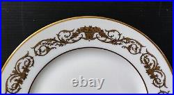 Service 24 Pieces Porcelaine Limoges Signe Raynaud Decor Dore Style Louis XVI