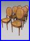 Six chaises cannées style Louis XVI acajou
