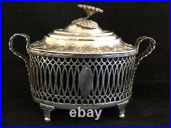 Sucrier de Style Louis XVI Argent Massif Antique French Silverware Sugar Bowl