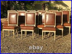 Suite de 14 Chaises Laquées Style Louis XVI // 14 Laquered Chairs Style L XVI