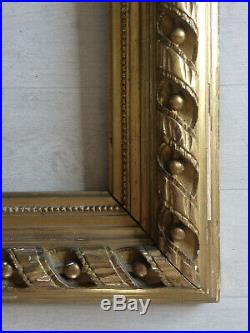 Superbe cadre doré à clefs 6F style Louis XVI pour tableau peinture 41x33cm