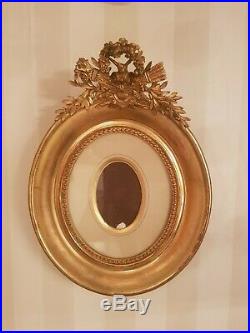 Superbe cadre style Louis XVI Napoléon III XIX ème s, dorure à la feuille d'or