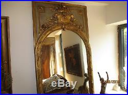 Superbe grand miroir trumeau Napoléon III style Louis XVI-145 X 75 cm