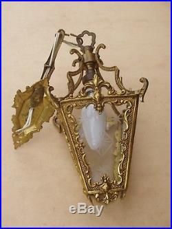Superbe lanterne en bronze de style Louis XVI en état de marche