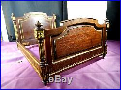 Superbe lit de poupée style Louis XVI jouet ancien en palissandre fin XIXéme