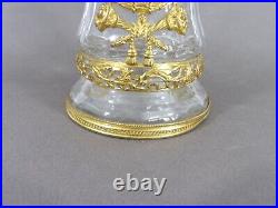 Superbe vase en cristal monture laiton doré style Louis XVI Baccarat XIXè