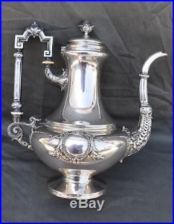 THEIERE EN ARGENT MASSIF MINERVE STYLE LOUIS XVI silver coffee pot orf Flamant