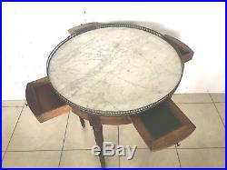 Table bouillotte de style Louis XVI Table ronde Table de salon