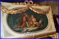 Très beau Trumeau de style Louis XVI en bois laqué XIX éme siècle