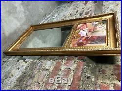 Trumeau / miroir style Louis XVI avec peinture sur toile L'Orientale signé